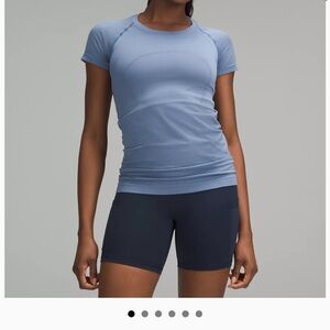 Lululemon dark blue Swiftly Tech Short-Sleeve Shirt Hip Length